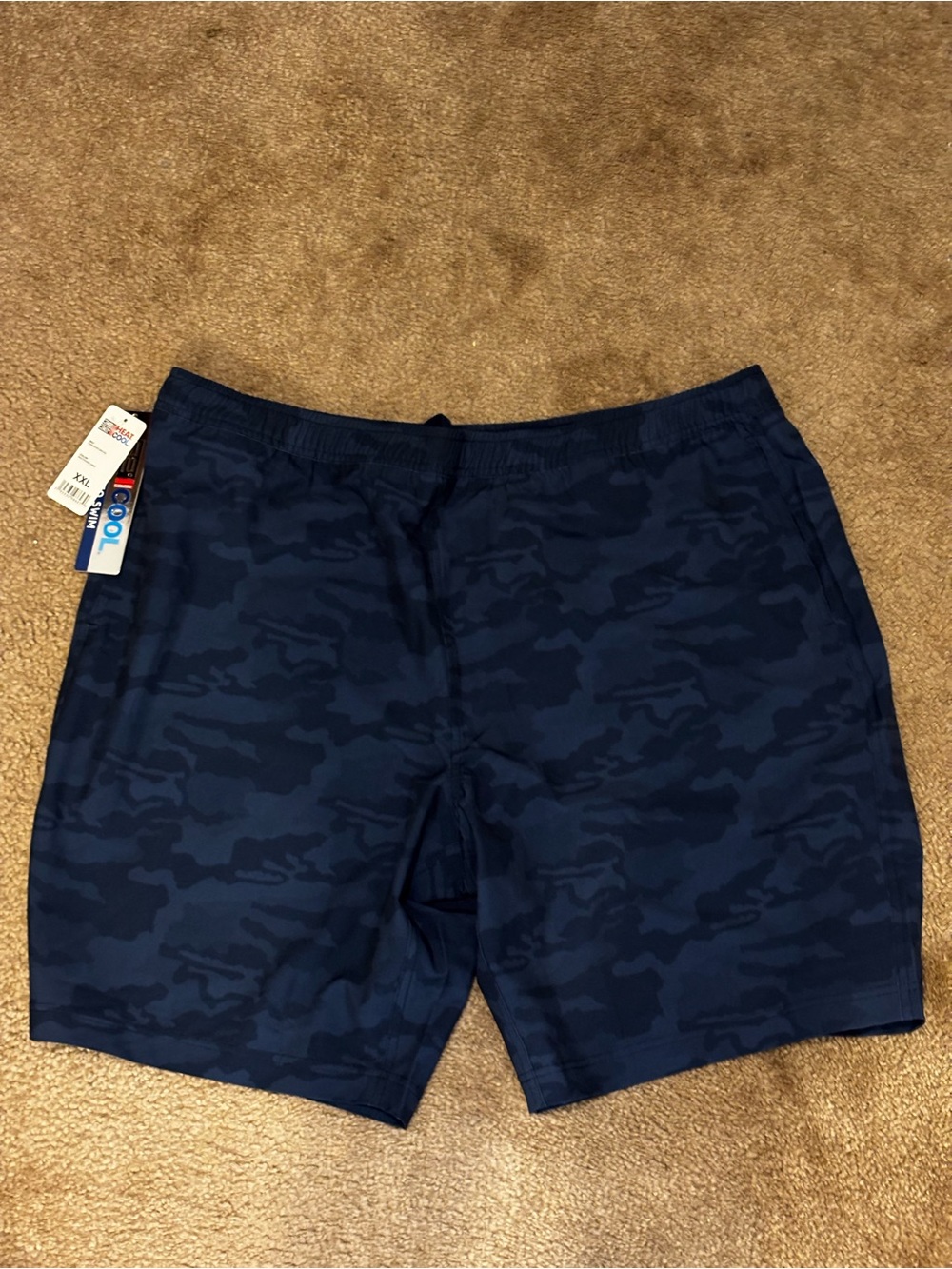 32 Degrees Navy Blue Camo Men’s Swim Trunks